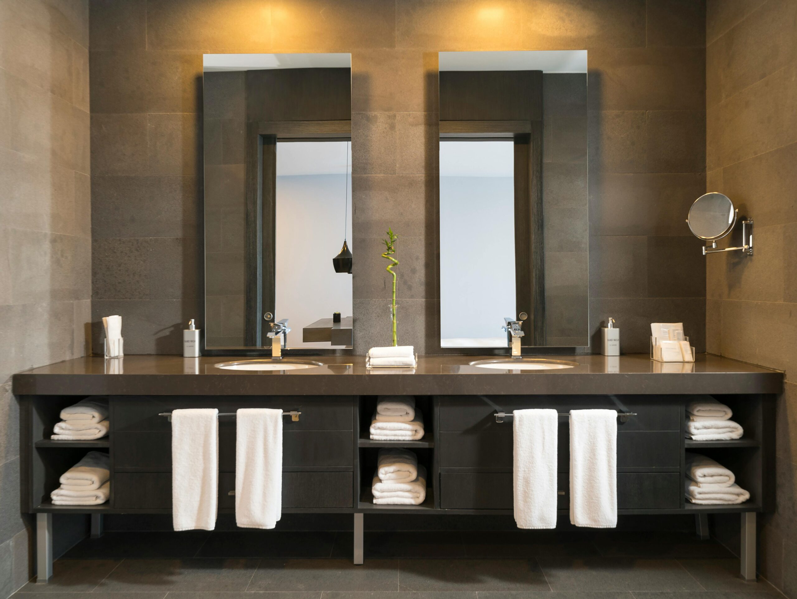 Luxury bathroom sink and cabinets